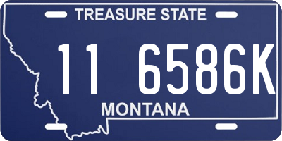 MT license plate 116586K