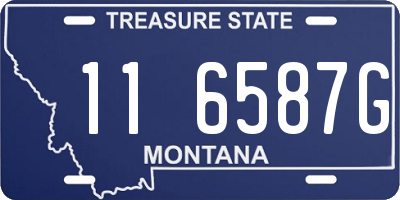 MT license plate 116587G