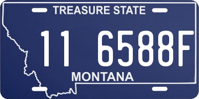 MT license plate 116588F