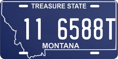 MT license plate 116588T