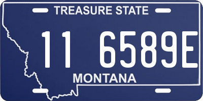 MT license plate 116589E