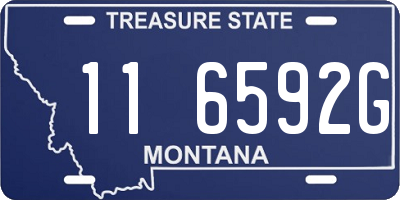 MT license plate 116592G