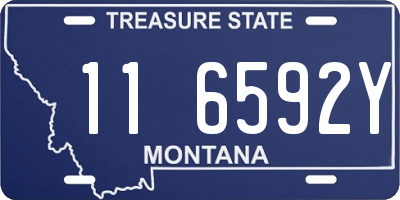 MT license plate 116592Y