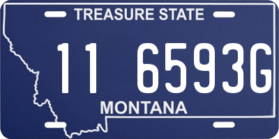 MT license plate 116593G