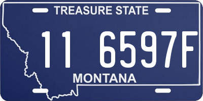 MT license plate 116597F