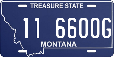 MT license plate 116600G