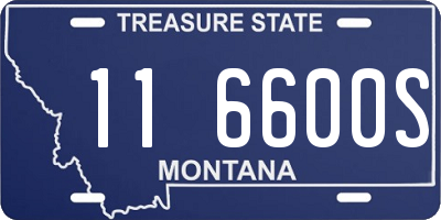 MT license plate 116600S