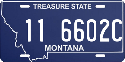 MT license plate 116602C