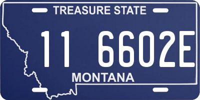 MT license plate 116602E