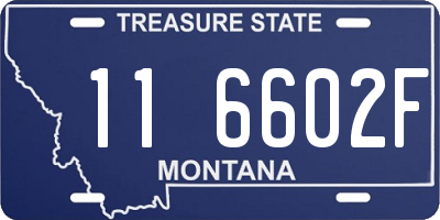 MT license plate 116602F