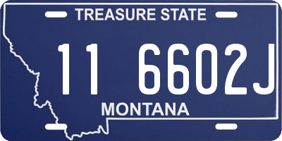 MT license plate 116602J