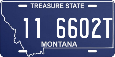 MT license plate 116602T