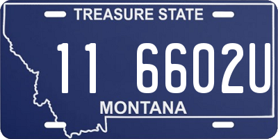 MT license plate 116602U
