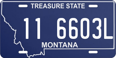 MT license plate 116603L