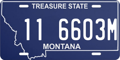 MT license plate 116603M