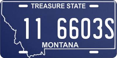 MT license plate 116603S