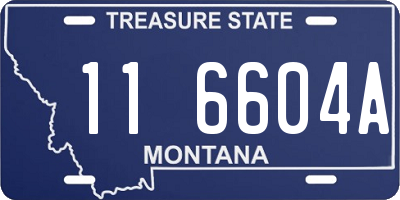 MT license plate 116604A