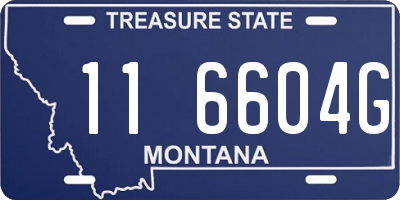 MT license plate 116604G