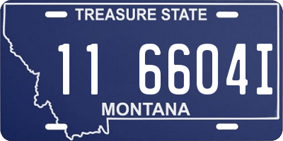 MT license plate 116604I