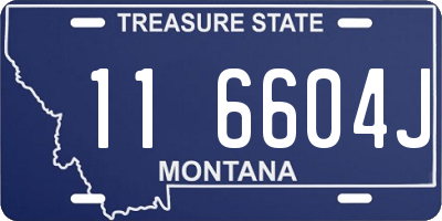 MT license plate 116604J