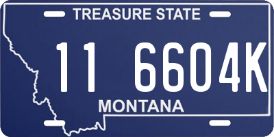 MT license plate 116604K