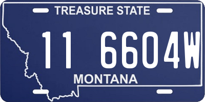 MT license plate 116604W