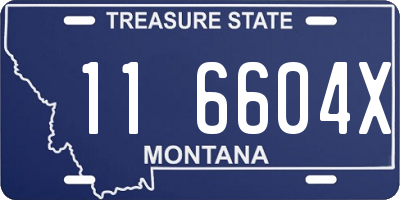 MT license plate 116604X