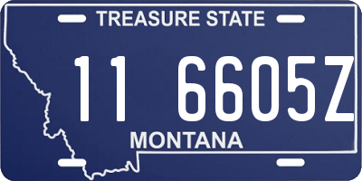 MT license plate 116605Z
