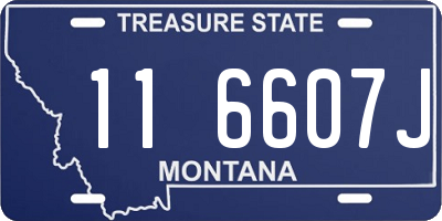 MT license plate 116607J