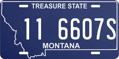 MT license plate 116607S