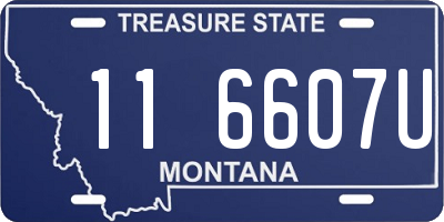 MT license plate 116607U