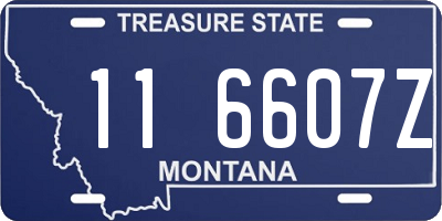 MT license plate 116607Z