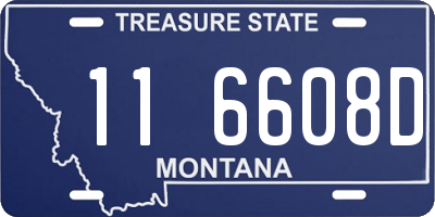MT license plate 116608D