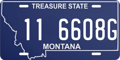 MT license plate 116608G