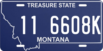 MT license plate 116608K