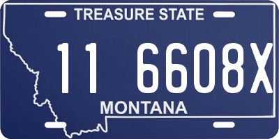 MT license plate 116608X