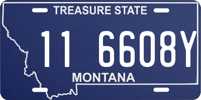MT license plate 116608Y