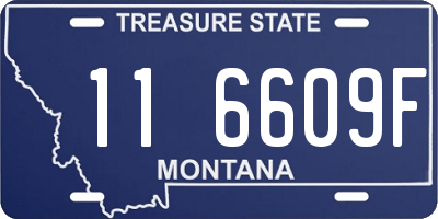 MT license plate 116609F