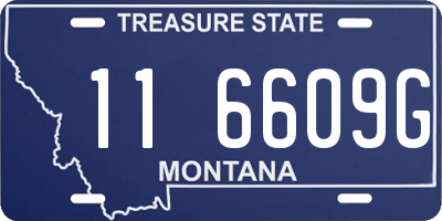 MT license plate 116609G