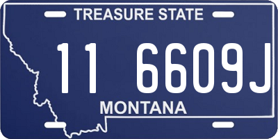 MT license plate 116609J