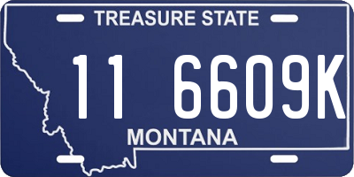 MT license plate 116609K