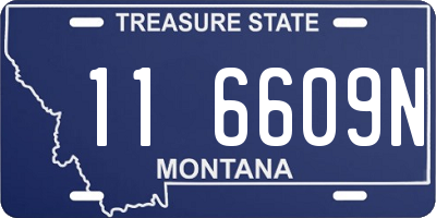 MT license plate 116609N