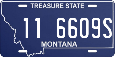 MT license plate 116609S