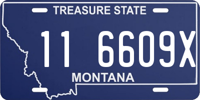 MT license plate 116609X