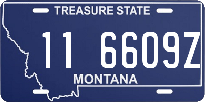 MT license plate 116609Z