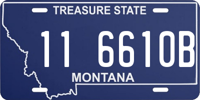 MT license plate 116610B