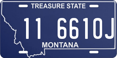 MT license plate 116610J