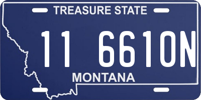 MT license plate 116610N