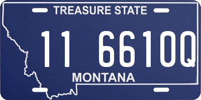 MT license plate 116610Q