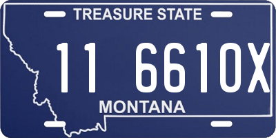 MT license plate 116610X